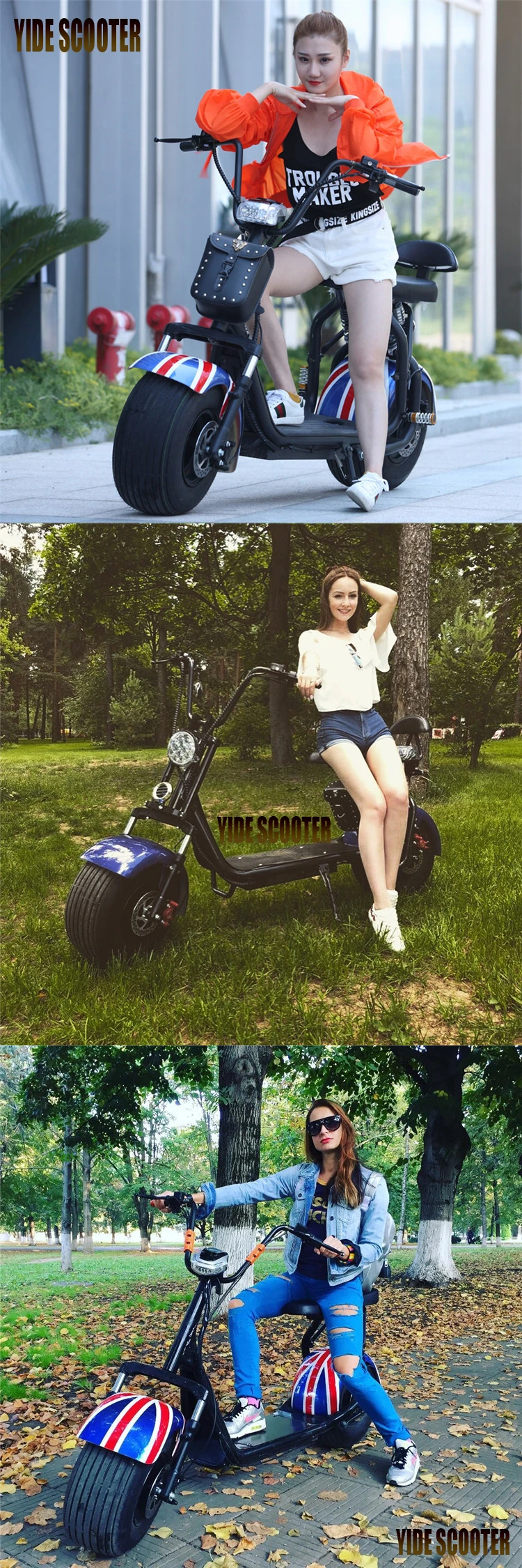 Holland Warehouse European Warehouse Stock 800W 1000W 1500W Electric Scooter Citycoco With EEC