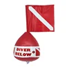 PVC Material Red Spearfishing Diving Float Buoy With Flag