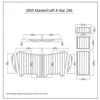 2005 MasterCraft X-Star 280 Swim Platform Pad 1/4" 6mm EVA Teak Decking