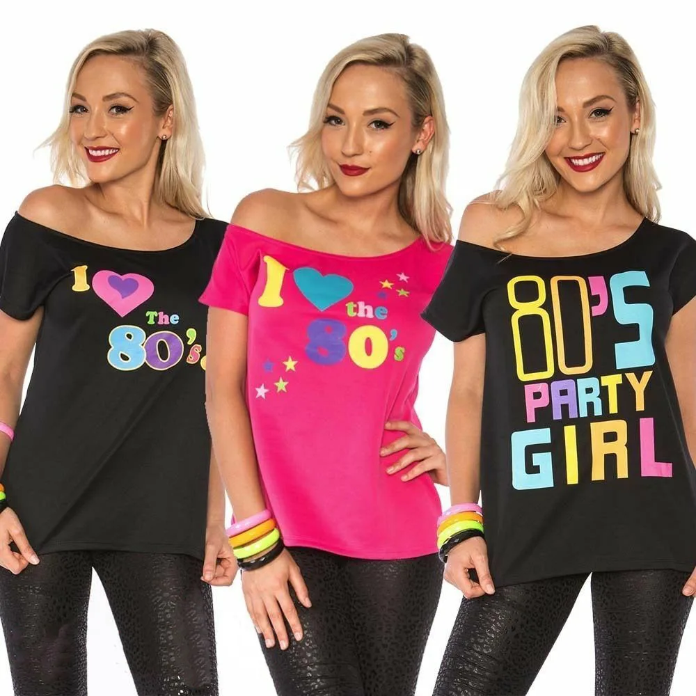 80s fancy dress t shirts