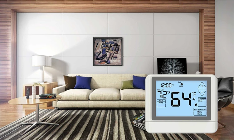 24V 1 Heat 1 Cool 7 Days Or 5 / 1 / 1 Programmable Touch Screen Smart Thermostat