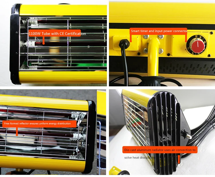 Infrared Paint Curing Lamp Infrared Paint Baking Lamps Handy Heat Light Handheld Car Paint