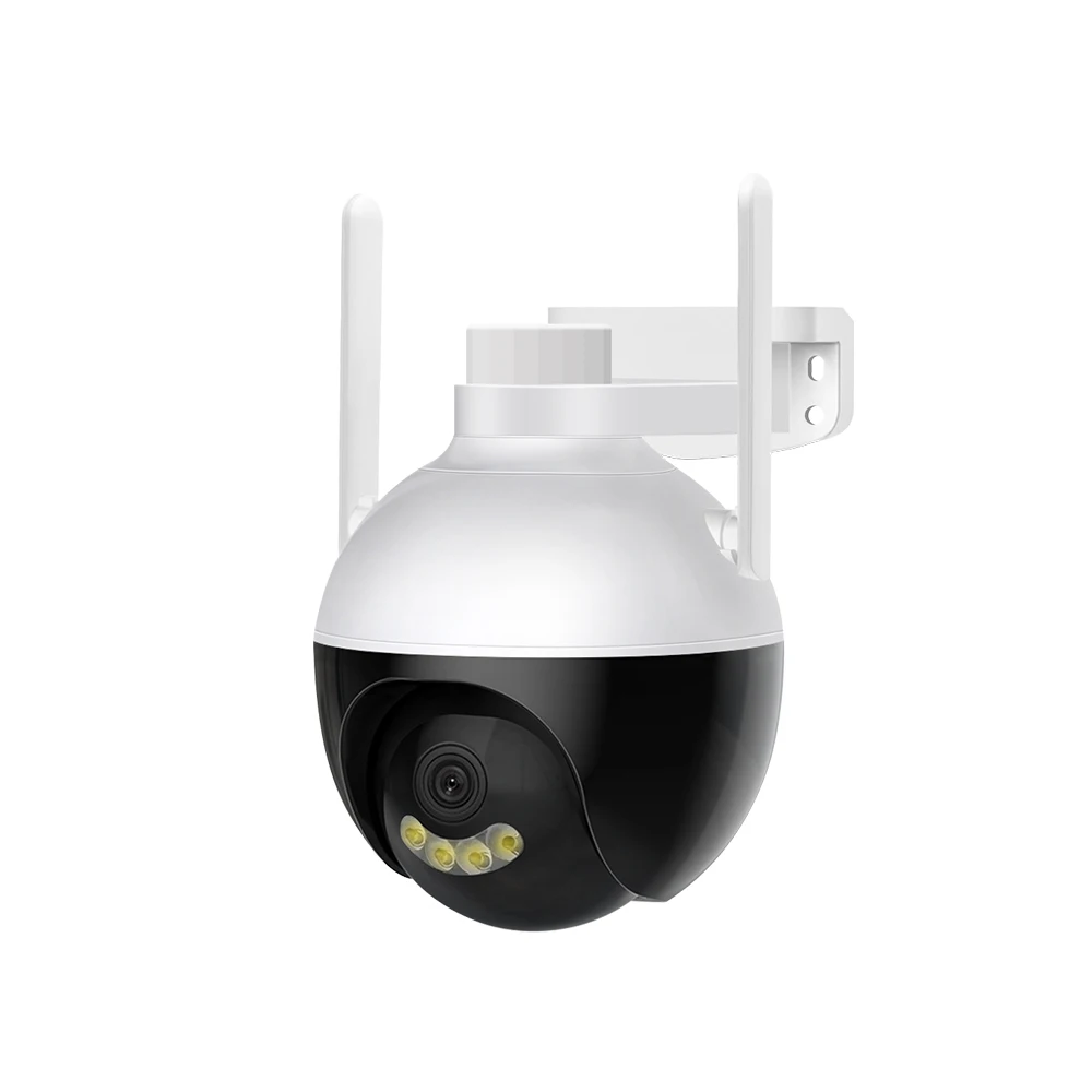 1080p outdoor PTZ camera showing on-screen privacy masking applied to neighbor's window area