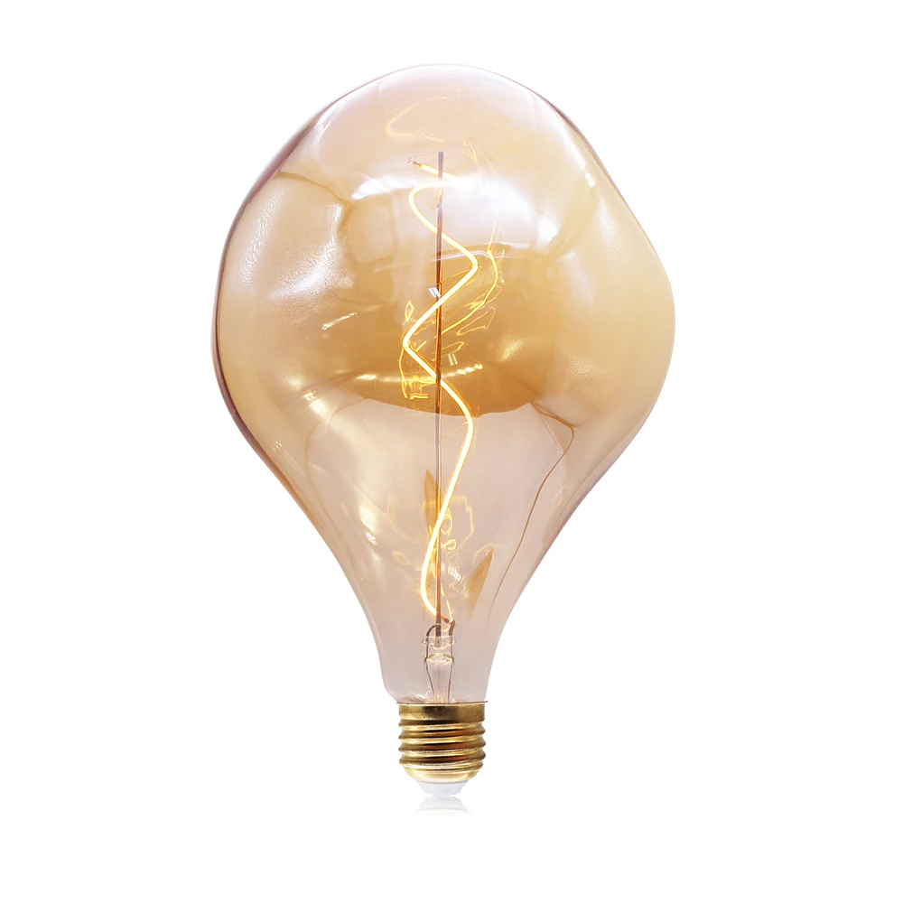 Oversized giant big large E27 B22 220-240V 2200K 4/6/8W CE ROHS Alien ET160 UFO A165 PS52 edison LED curved filament bulb