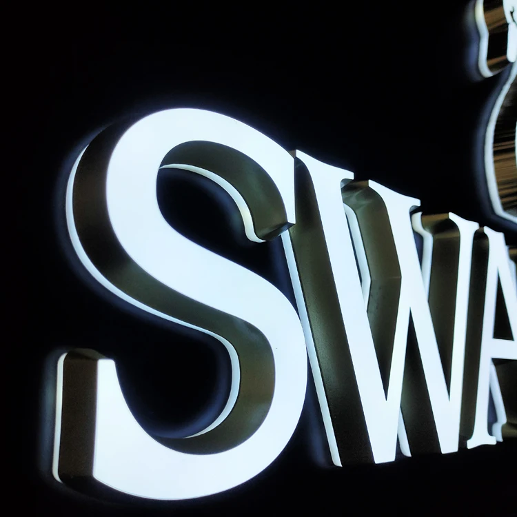 Venta Caliente Oem/odm Aprobado Iluminado Logo Publicidad 3d Acrílico
