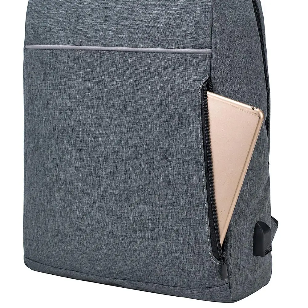 Fashion backpack for unisex school business bag laptop USB charger backpack