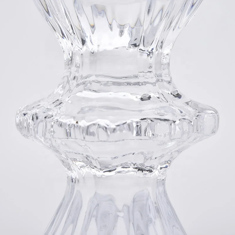 Clear crystal high candlestick glass votive candelabra living room decorative supplier
