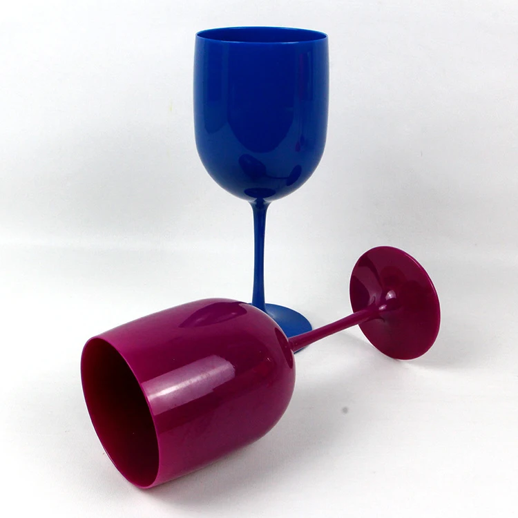 Hot Sale Gifts Colored Plastic Wine Glasses Pp 16oz Fancy Plastic Wine
