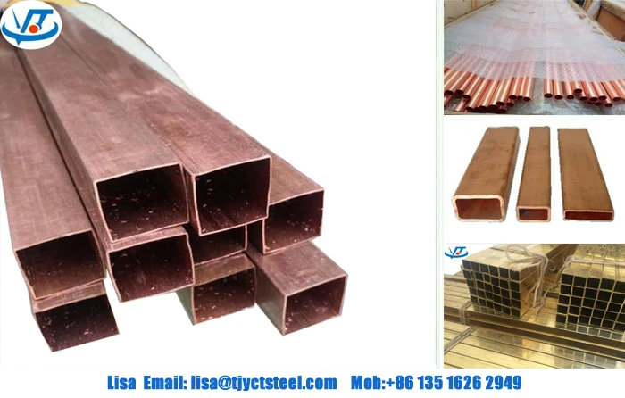 1pc Copper Rectangular square Tube pipe 40mm x20mm x 2mm Wall x500mm long #V-N 