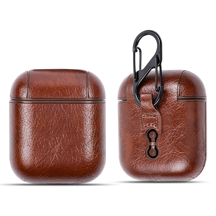 Stock For Airpod Gen 2 Leather Protective Case With Clip Premium