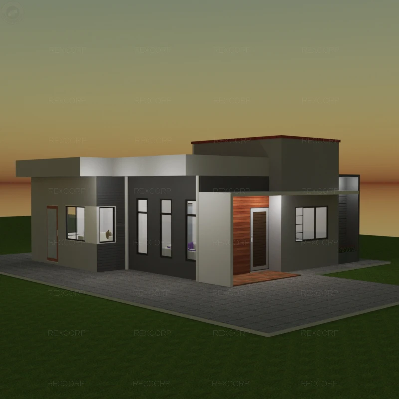 Modern Lightweight Concrete Wall Prefab Concrete House Villa 3 Bedroom