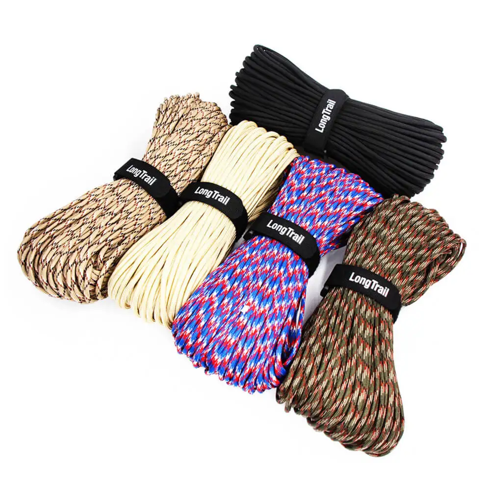 Bulk Custom Black Nylon Cheap Reflective Polyester Parachute Cord 2mm