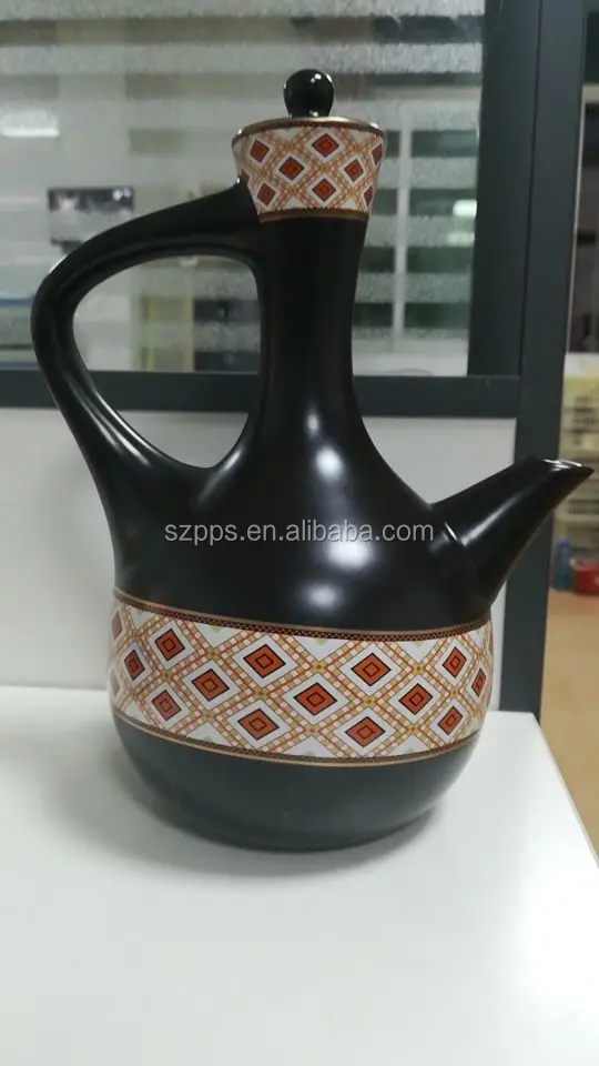 2020 New Arriving Ceramic Jebena With Decal For Ethiopian Coffee