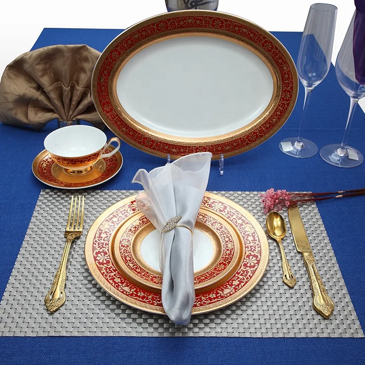 rose gold dessert plates