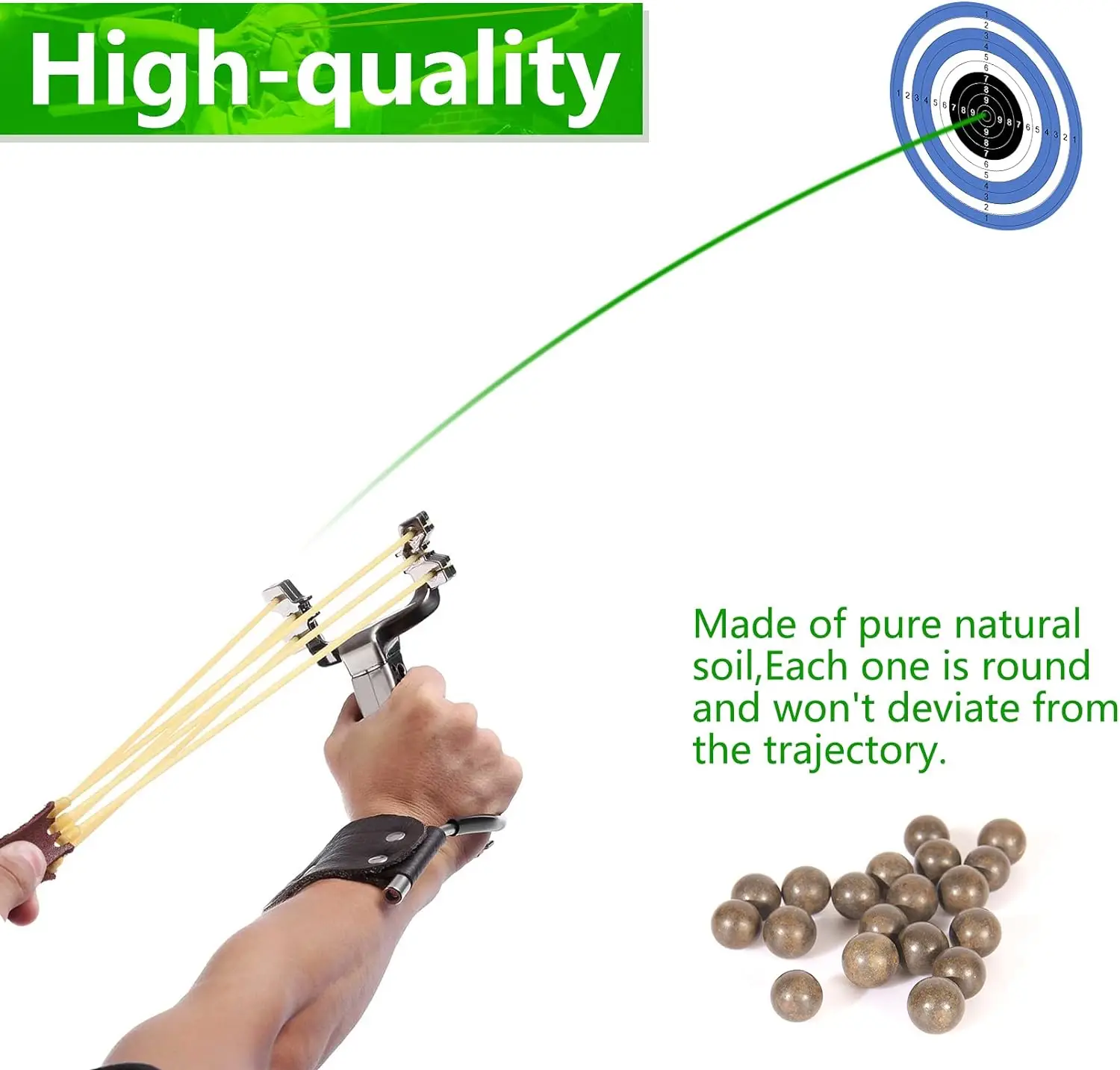 100 Slingshot Mud Pellets,Safety Mud Pellet Bullets,8mm Mud Pellets,Mud