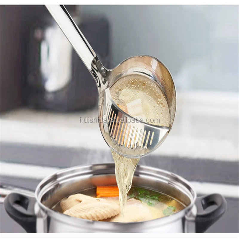 OGBK Multifunctional Soup Spoon Kitchen Creative Multi-Function Soup Spoon Seasoning Filter Box with Lid Spoon Condiments Seasoning and Spices Kitchen Tool 