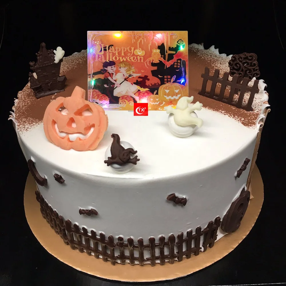 Tx Trick Or Treat Happy Halloween Theme Witch Couple Orange Acrylic Cake Topper For Party Supplier In China Buy Halloween Cake Topper Led Cake Topper Halloween Decorations Product On Alibaba Com