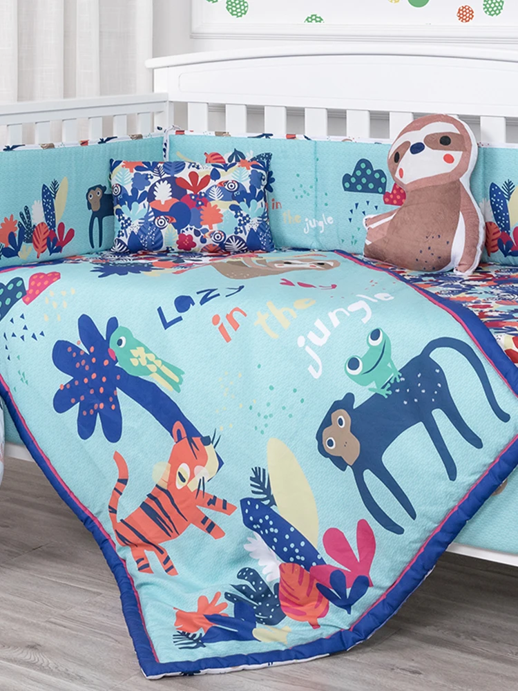 Lazy Day Theme Soft Crib Baby Bed Sheet Set 2 Pack Fitted Crib Sheet