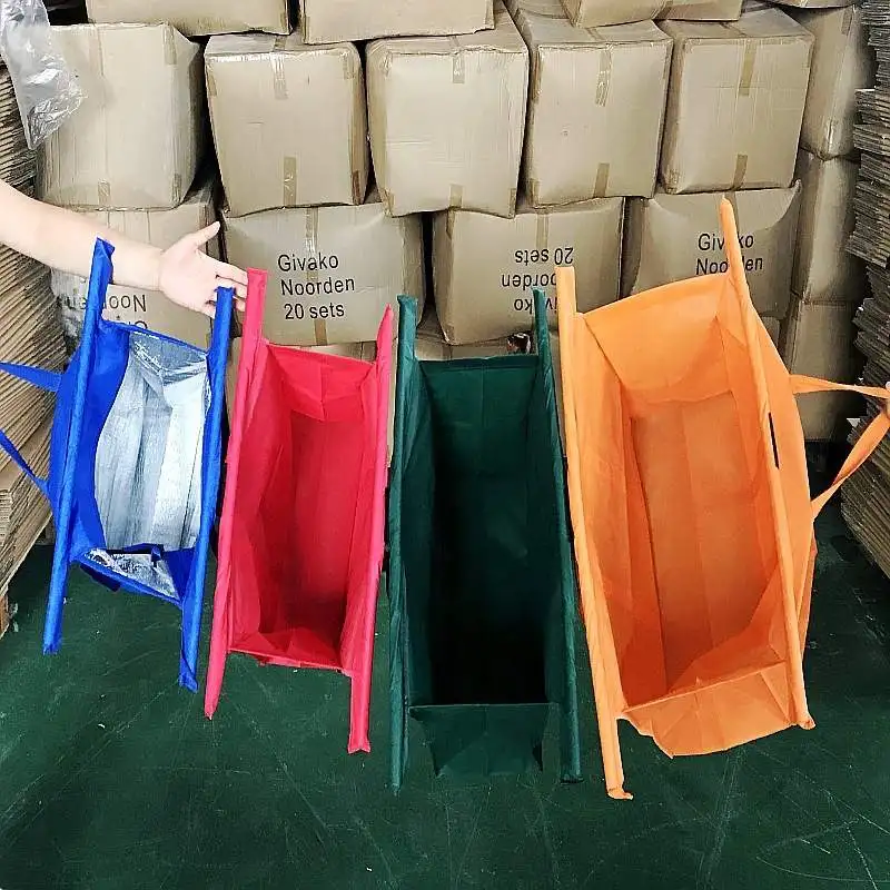 4pack Reusable Grocery Shopping Cart Bags With Cooler Bageasy To Use
