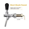 Adjustable Faucet Stainless Steel Core Draft Beer Faucet No-Rust for Kegerator Tower Wall for Homebrew 5/16 Barbed Fitting End