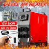 All In One 12V 8KW Air Diesel Heater 4 Hole Car Heater For Truck Motorhome Caravan Boat Bus + LCD Switch Monitor Remote control