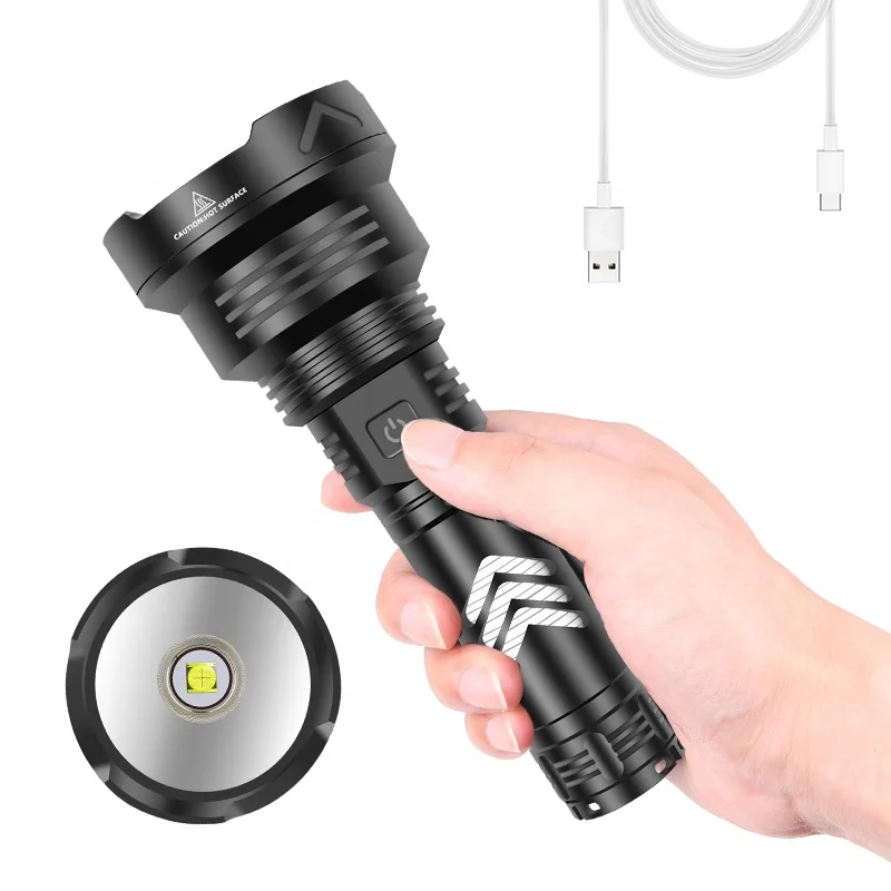 New XHP90 1000m long range led flashlight 5 modes type-c charging 18650 26650 waterproof Rechargeable torch light