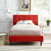 Simple Style Red Relax Small Double Bed Frame With Headboard