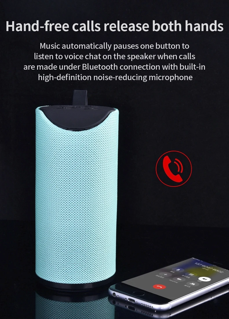 113 round wireless speaker with USB/TF slot - ANKUX.COM