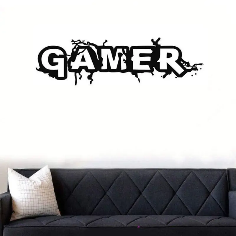 Bar Games room Game Wall Sticker Decal Boys room Game Controller Montage 