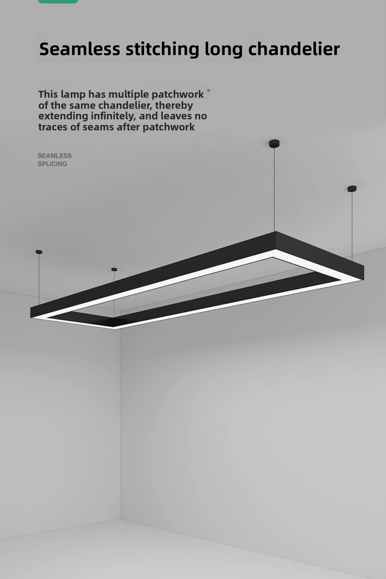 product high quality 40w modern led linear light system aluminum housing pendant office  supermarket shop lighting-3