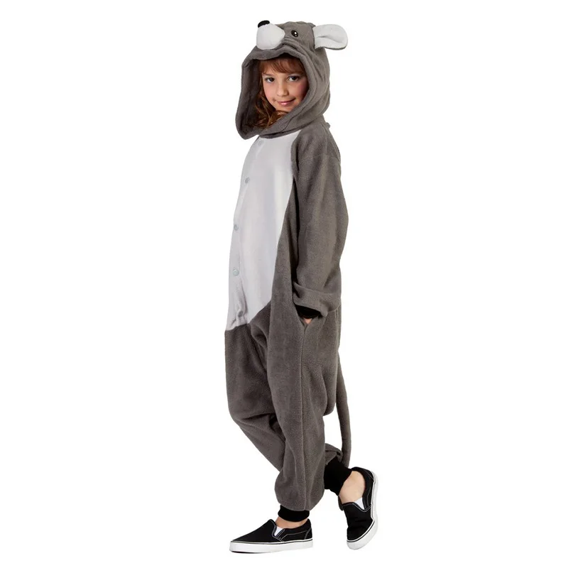 Mens Ladies Grey Mouse Rat Rodent Animal Carnival Fancy Dress Costume Outfit 