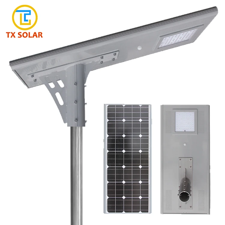 aluminum ip65 waterproof outdoor 30w 50w 60w 80w 100w all in one integrated led solar street light
