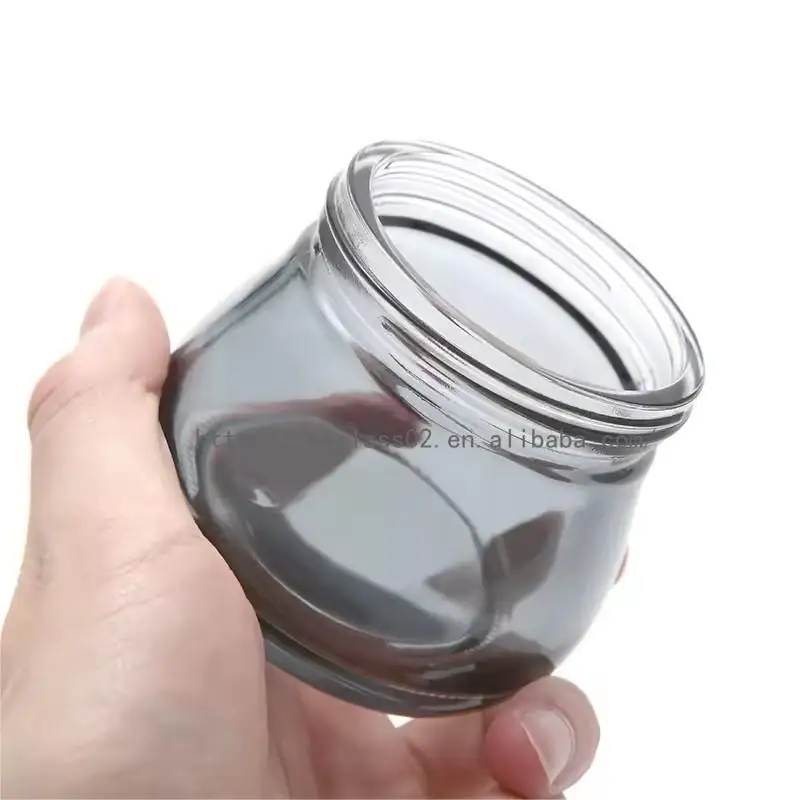 Hot Wholesale Colorful cream bottle Body scrub container skincare  glass jar day and night facial bottle cosmetic packaging 120g supplier