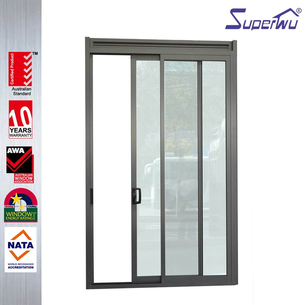 Australia standard modern architectural design aluminium sliding doors double glazed with louver windows