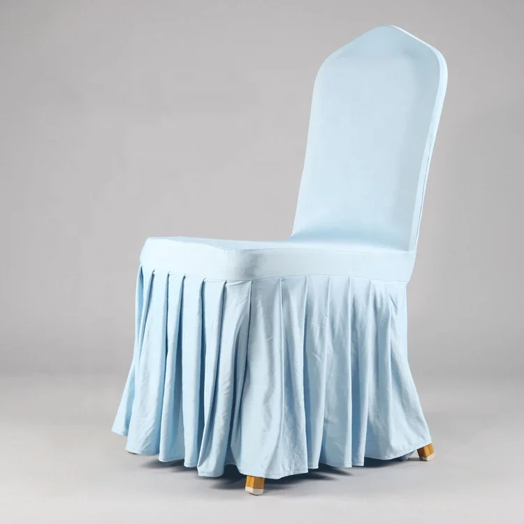 Fancy Polyester Universal Pleated Chair Cover With Skirt Buy Polyester Universal Chair Covers