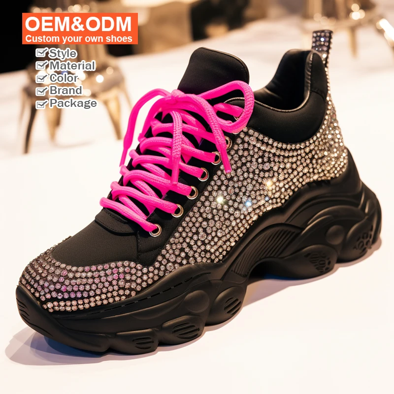 2024 New Design Breathable Women Custom Gym Casual Sport Running Flyknit Shoes (ZJ204