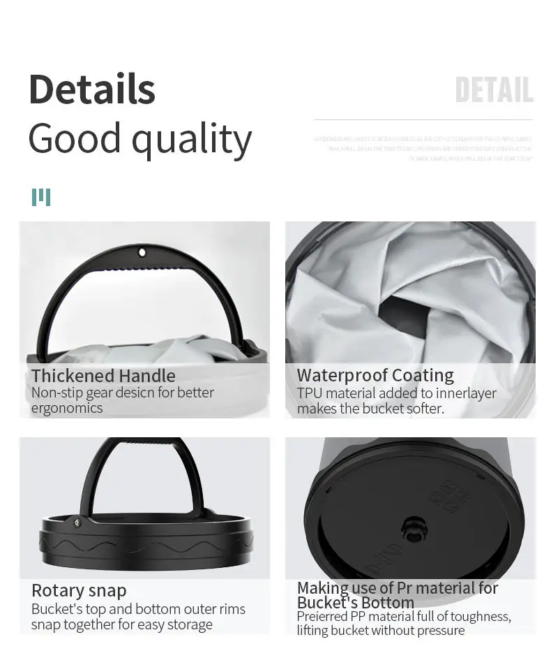 Multifunctional 15L Portable Folding Bucket Portable Plastic Bucket Ideal for Fishing, Traveling, Boating, Outdoor Living ,BBQ supplier