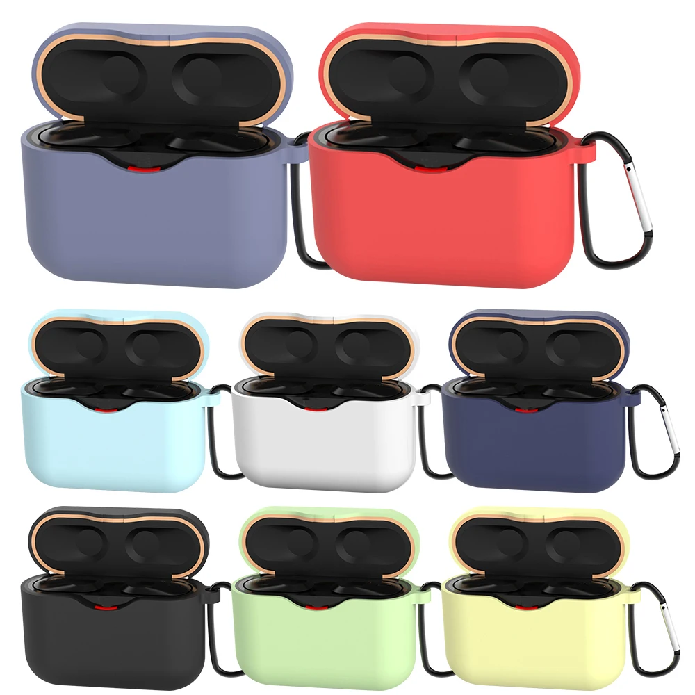 Geekria Coque en silicone pour Sony WF-1000XM3 WF1000XM3 B Truly Wireless Noise Cancelling Earbud Protective Pouch with keychain LED Visible WF1000XM3 S 