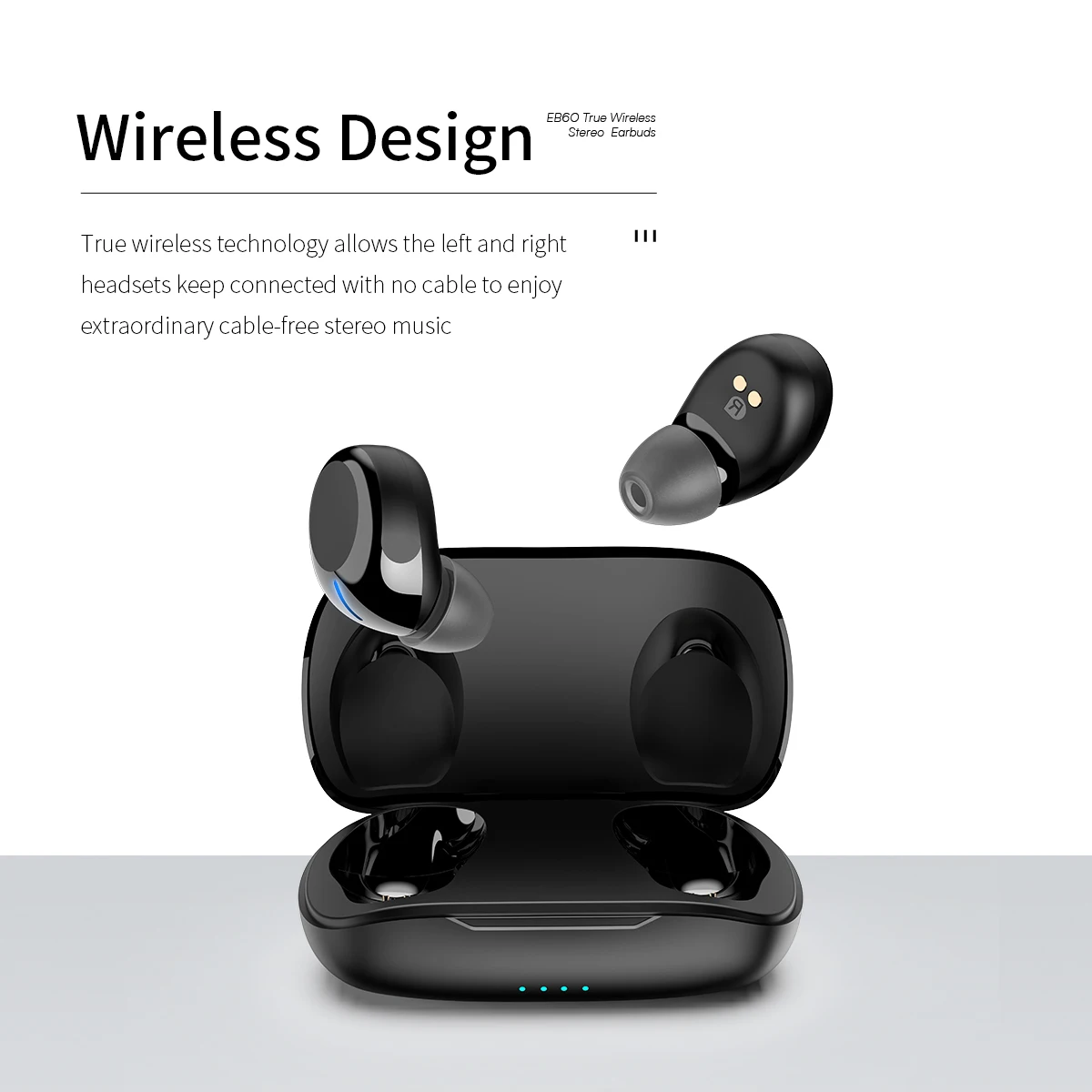 Bluetooth 5.0 400mAh charging case 100mAh headphone DSP noise abating ABS mini earbuds with power bank - ANKUX.COM