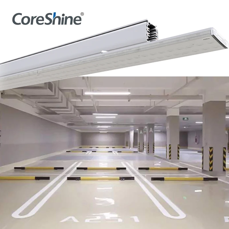Coreshine Adjustable Power Commercial LED Linear Lighting Tube Solution For Car Parking Lot