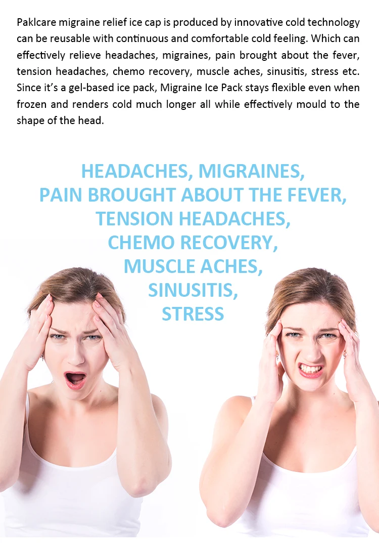 Rehabilitation Therapy Supplies Relieve Headache Reusable Ice Cold Hat