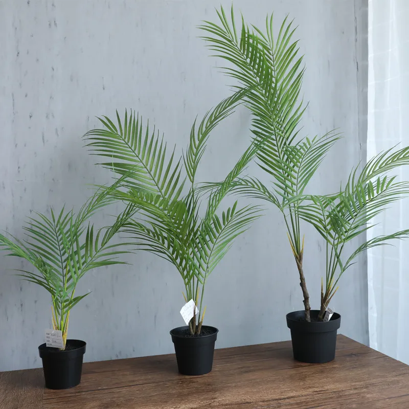 artificial fakes fan palm tree leaves plastic palm leaf fakes