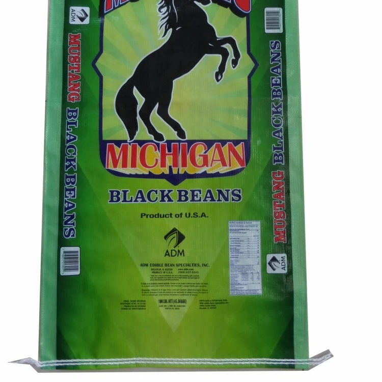 
10kgs PP Recycled Printing Woven Rice custom pouch plastic bag 