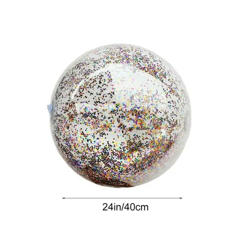 beach ball with glitter inside