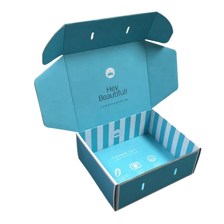 
Custom Printed Colour Folding Cardboard Carton Paper E Flute Corrugated Shipping Mailer Packaging Box 