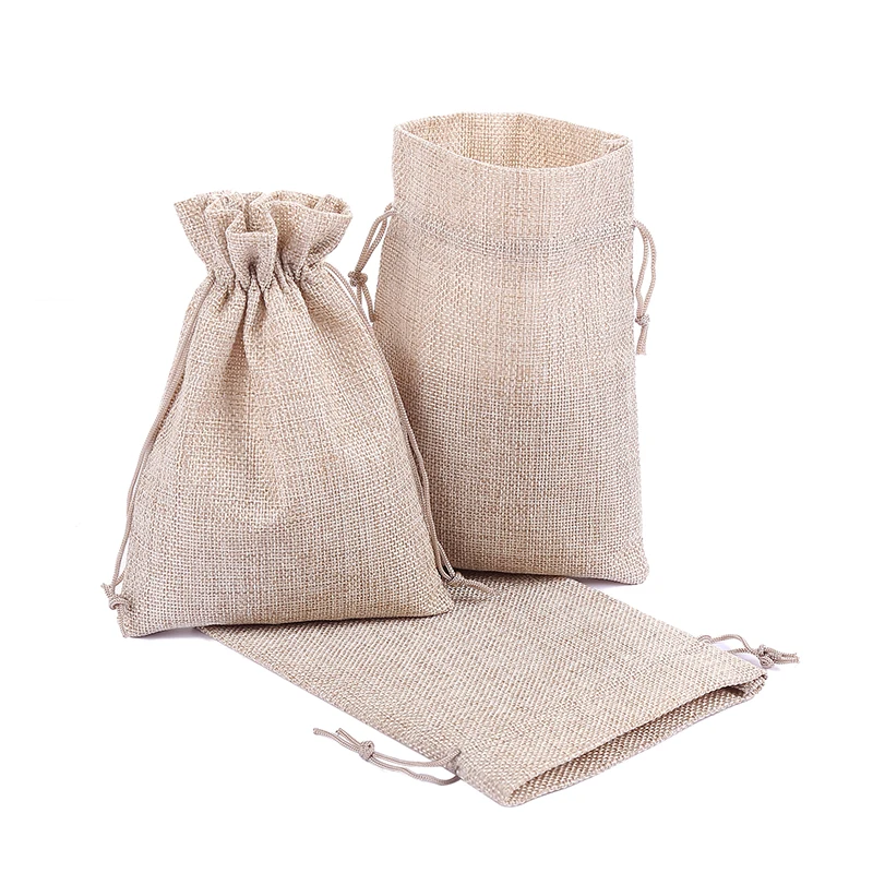 Promotional Custom Burlap Bags Wholesale 7x9 9x12 10x14 10x15 13x18
