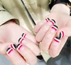 Fashion stripe round false nail funny false nail tips