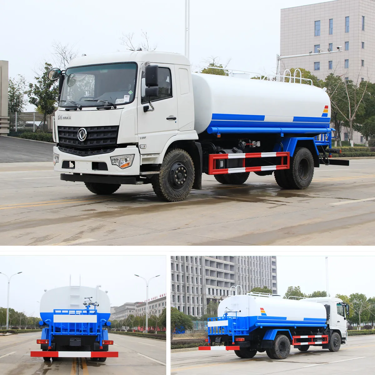 road cleaning water spray tanker truck with water cannon