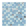 23x23mm Hot selling wholesale price blue crystal glass mosaic mix shell mosaic tile for background wall decor