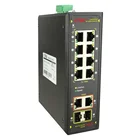 10/100mメガビット工業用光スイッチ 8 ポートpoeおよび 2 sfpファイバポートipカメラ